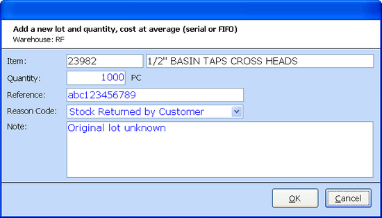 adjust add lot